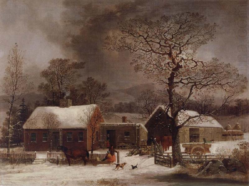 Winter Scene in New Haven,Connecticut, George Henry Durrie